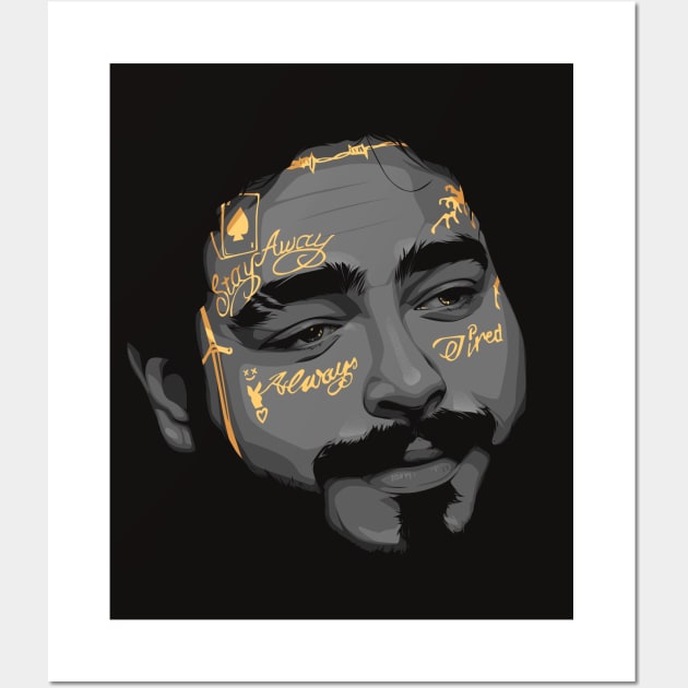 Post Malone Graphic Wall Art by Gavzilla